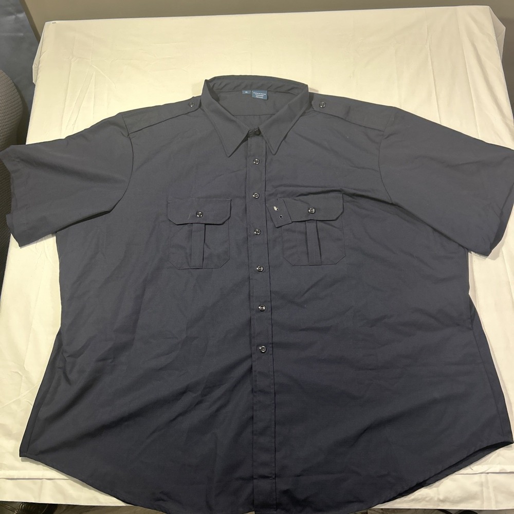 Propper Button-Up Shirt Mens 4XL Navy Blue Like New Tactical Work Hiking F5301